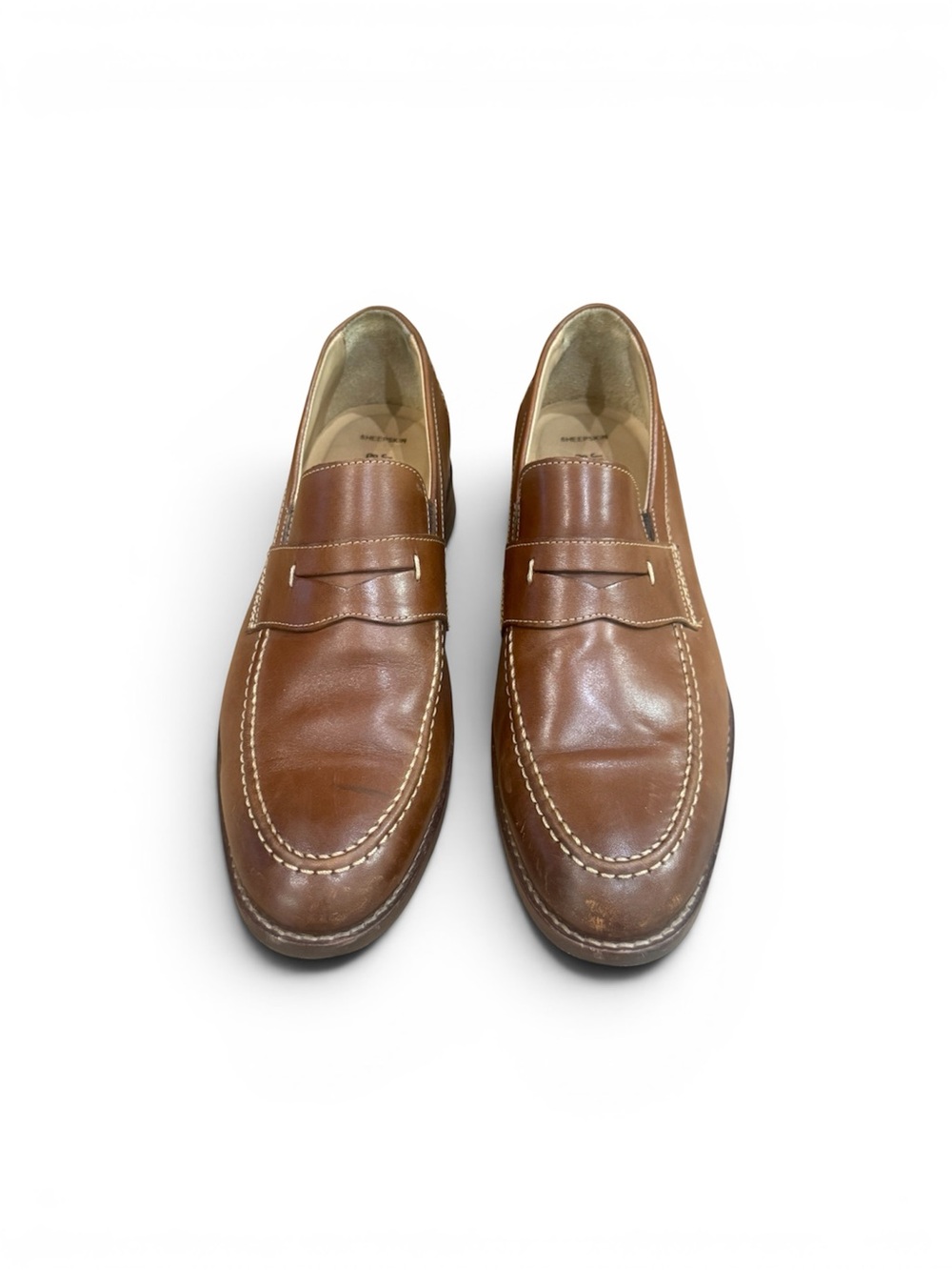 Johnston & Murphy Men's Tan Leather Penny Loafers